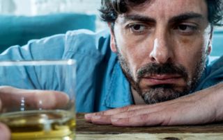 Man drinking alcohol